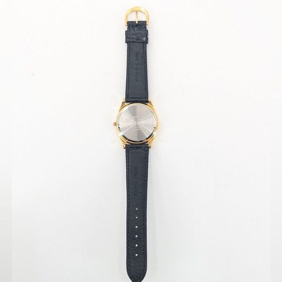 Armitron Looney Tunes Collectors Edition Gold Black Leather Band Watch - Picture 3 of 10